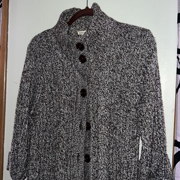 Reference Point Multi-Color Brown Button Down Cardigan Sweater Size Large - Picture 4 of 15